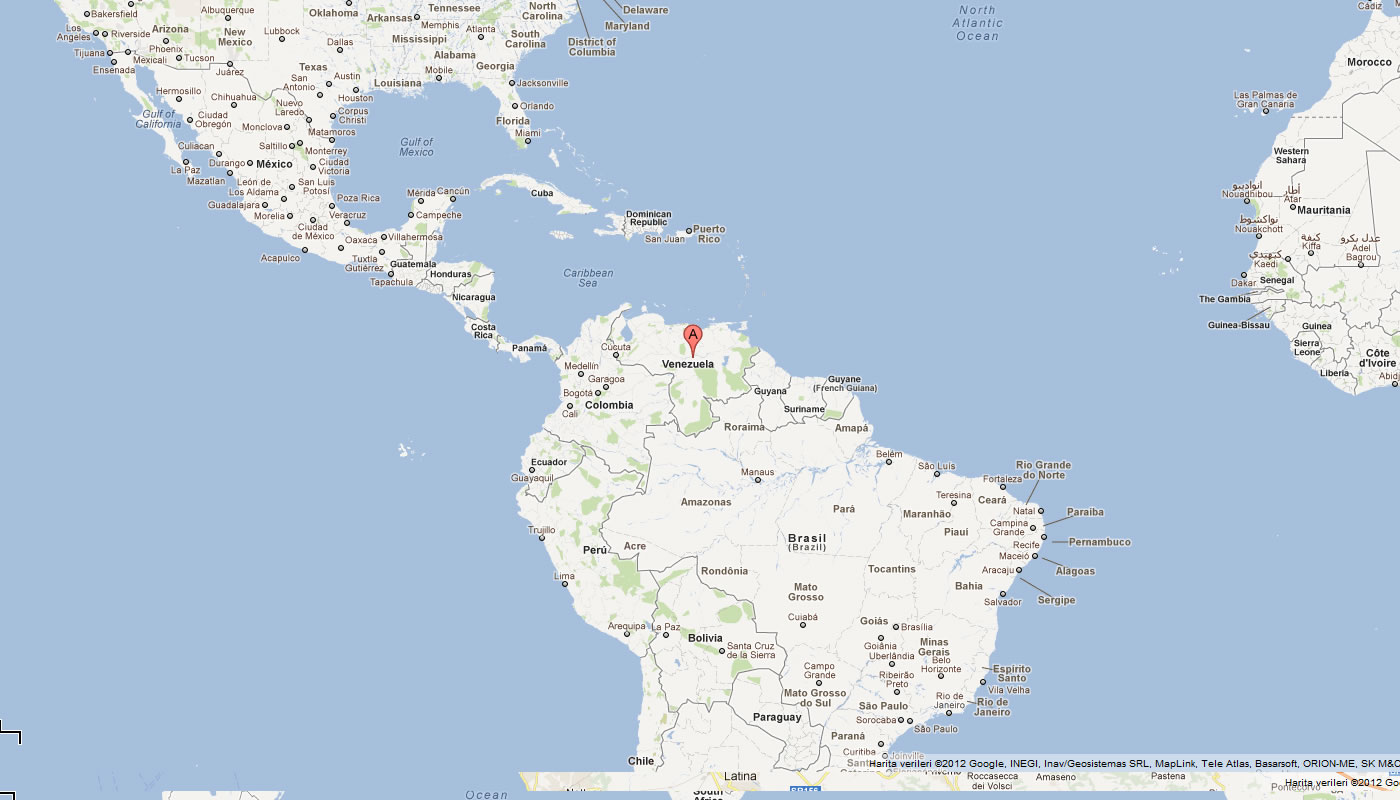 harita venezuela guney amerika